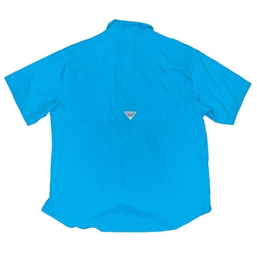COLUMBIA Tamiami Blue Vented UPF 40 Shirt Size XL - Picture 2 of 7